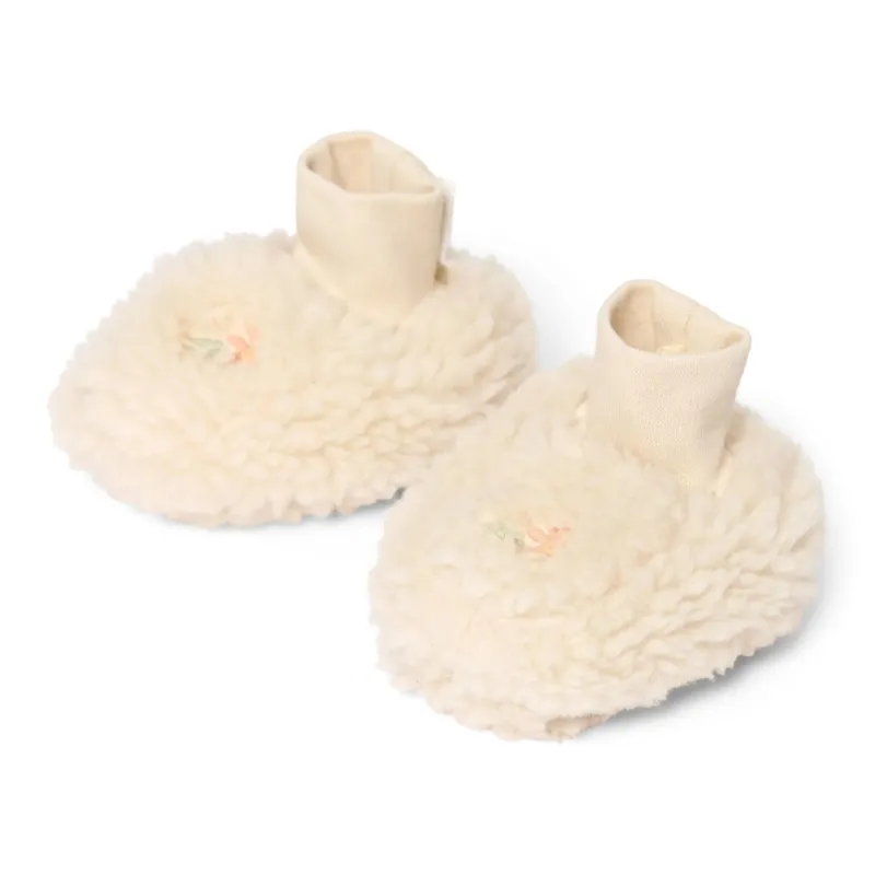 Teddy baby Slofjes Zand Bloemenprint