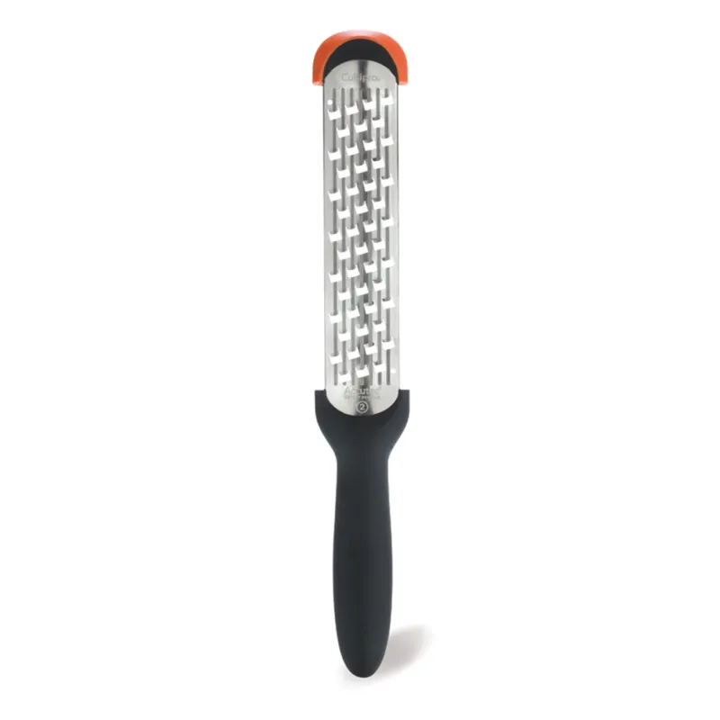 CUISIPRO Kronenreibe, grob, black, 29 cm, stainless steel kitchen grater with large, coarse grating surface for cheese and vegetables.