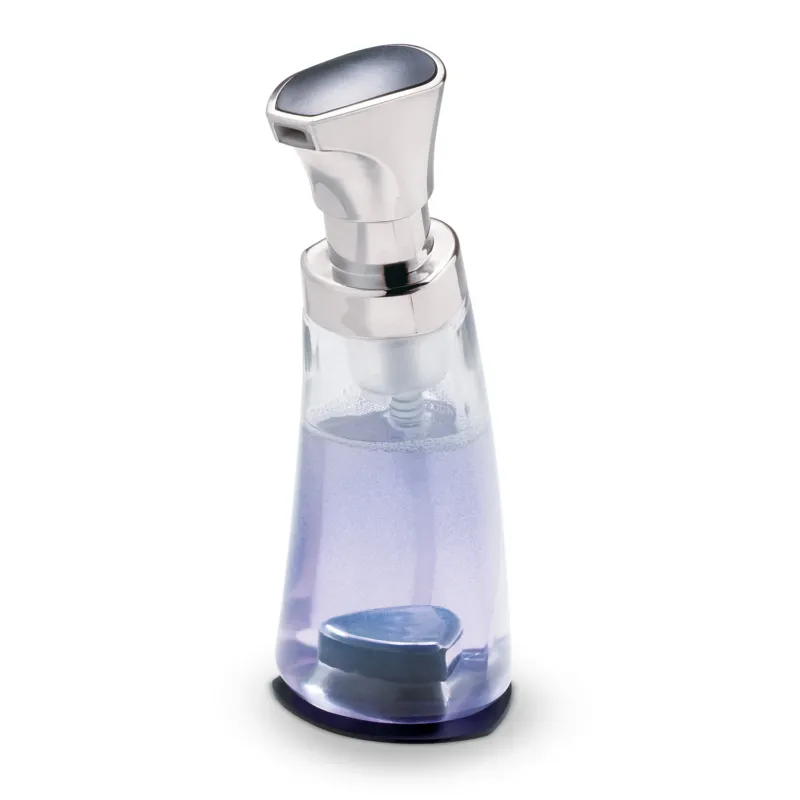 CUISIPRO stainless steel ergonomic soap foam dispenser with 390 ML capacity, designed for easy use and hygiene.