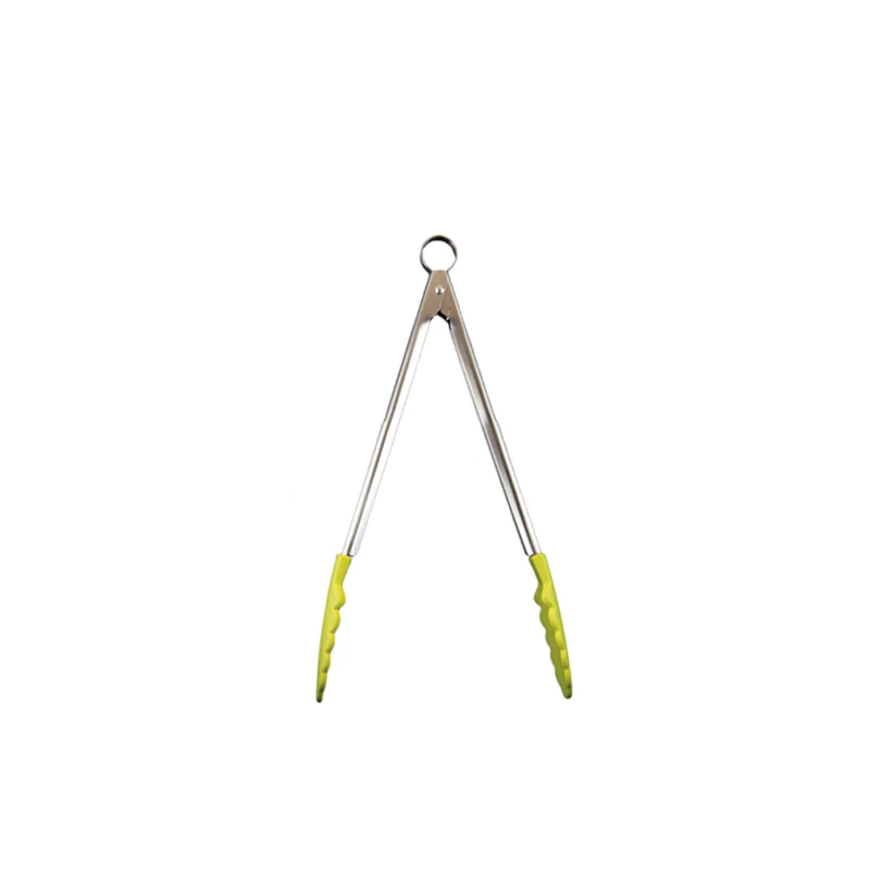 CUISIPRO green 24 cm kitchen and serving tongs with a sturdy grip, ideal for cooking, serving, and handling food.