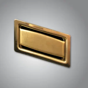 SYSTEMCERAM Einbauspüle Überlauf eckig Mattgold 624