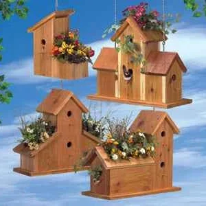 Cedar Birdhouse Planters Wood Plan