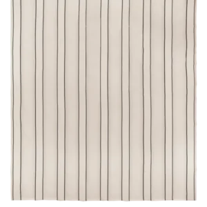 Twill Bedspread in off-white/black with vertical stripes, double size, spread flat