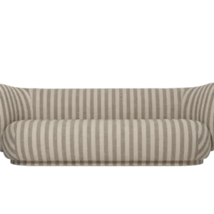 Rico Sofa 3-seater in Louisiana sand/off-white with vertical stripes