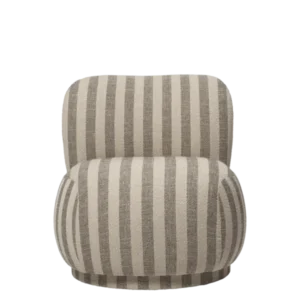 Rico Piccolo Lounge Chair in Louisiana sand/off-white stripes