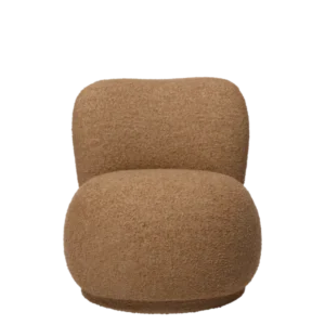 Rico Piccolo Lounge Chair in tan raw bouclé