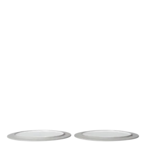 Sonae Side Plates in grey/white, set of 2, speckled rims and glazed centres, side view