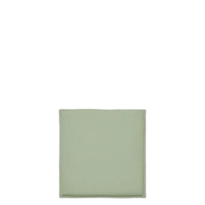 Dapple Seat Pad for chair in tea green, square with stitched edges