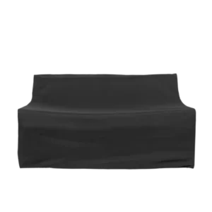 Desert 2-seater Protective Cover in black fitted over a two-seater sofa