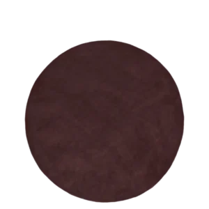 Stille Tufted Rug in dark pecan, round, seen from above
