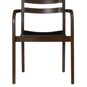 Boda Dining Chair with Arms in dark stained beech with double-rail backrest
