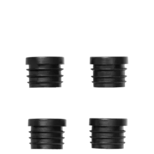 Dapple Chair Felt Feet in black, set of four ribbed plugs