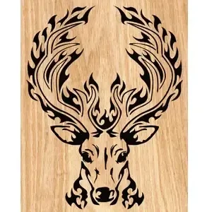 Blazing Buck Scrolled Art Pattern - The Winfield Collection