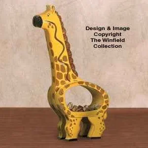 Giraffe Coin Bank Woodcraft Pattern