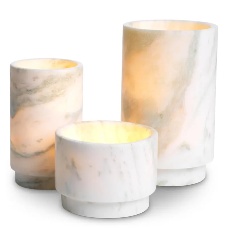 Green Onyx Tealight Holder Leonidas (3) | Eichholtz Miami