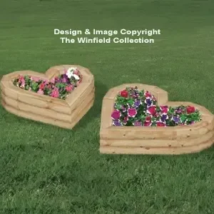 Landscape Timber Heart Planters Plan - The Winfield Collection