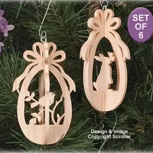 Slotted Easter Egg Ornament Pattern Set - Downloadable - The Winfield Collection