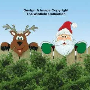 Santa's Watching Fence Peeker Woodcraft Pattern