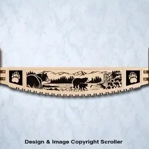Bear Crosscut Saw Wall Art Pattern - The Winfield Collection