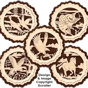 Layered Wildlife Coaster Pattern Set #2 - The Winfield Collection