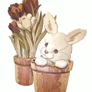 Peek-A-Boo Bunny Intarsia Project Pattern - The Winfield Collection