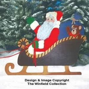 Santa In Sleigh Woodcraft Pattern