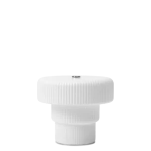 Ripple Portable Lamp small in white with ribbed tiered shade