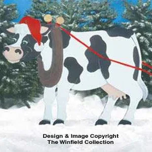 Christmas Cow Woodcrafting Pattern