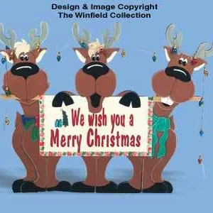 Reindeer Trio Yard Sign Woodcraft Pattern