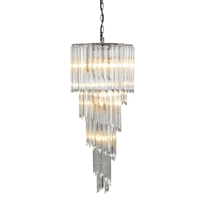 Tapered Glass Chandelier Trapani | Eichholtz Miami