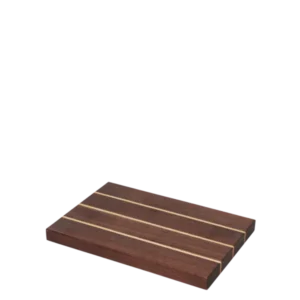 Stribe Cutting Board in walnut/ash, rectangular board with light inlaid stripes