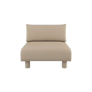 Dase Sofa Center in Tonus off-white with upholstered legs