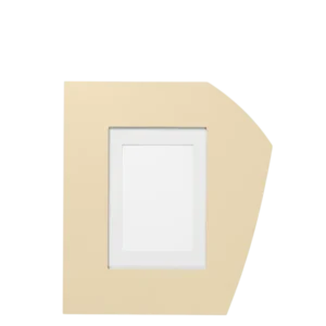 Decoupe Storage Picture Frame in soft beige with angled edge and A5 opening