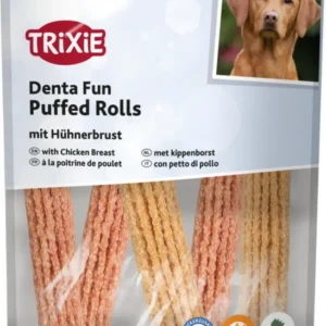 TRIXIE Puffed Rolls mit Hühnerbrust – Der unwiderstehliche Hundesnack für Training & Belohnung