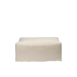 Catena Pouf Rectangular S501 in natural with loose drape cover