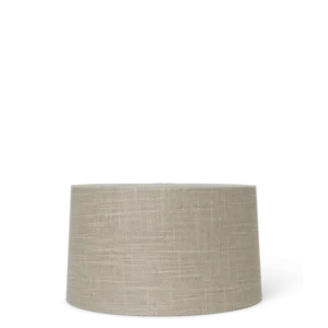 Eclipse Lampshade short in sand, tapered drum shade in woven textile