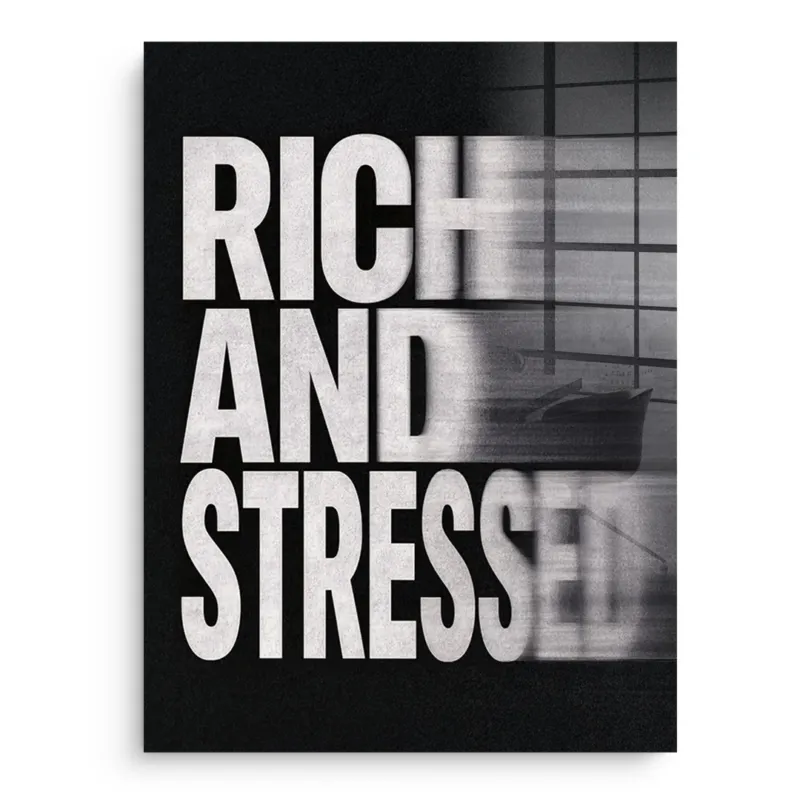Rich and Stressed (Motion Blur) Acrylglasbild ohne Rahmen