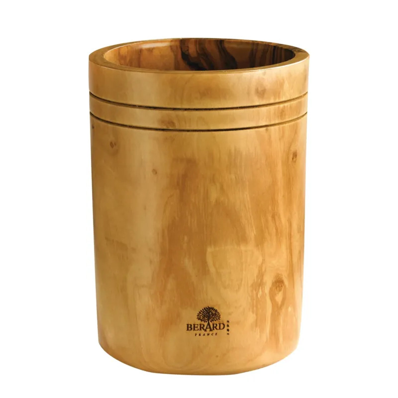 BÉRARD olive-colored utensil holder with a 11 cm diameter, stylish and functional for kitchen organization.