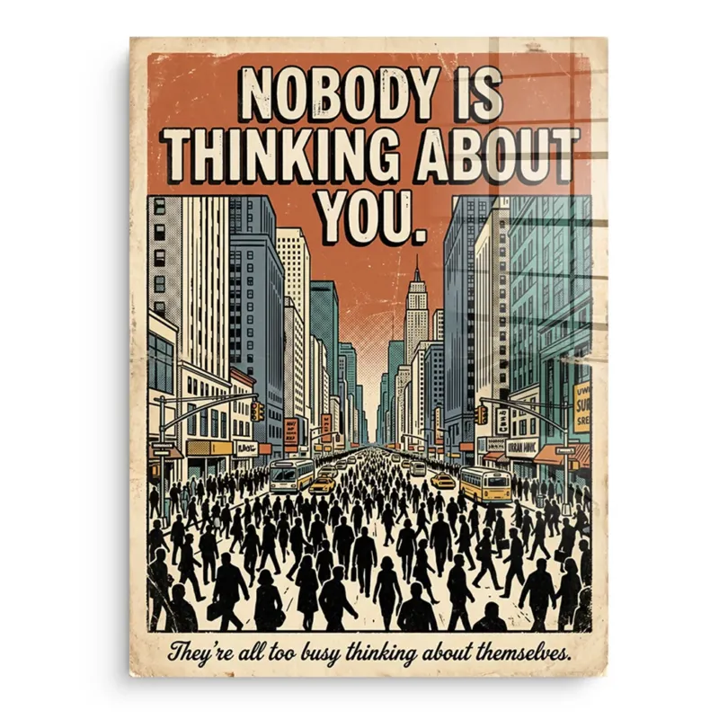 DOTCOMCANVAS Acrylglasbild Nobody Is Thinking About You ohne Rahmen