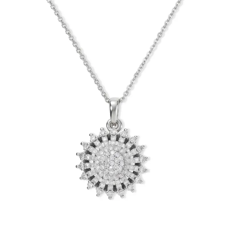 LUXURIANT DIAMOND - Lab Grown Diamant SGL zertifiziert SI-GH Schmuckset ca. 50 cm 925 Silber Rhodiniert ca. 0,53 ct.