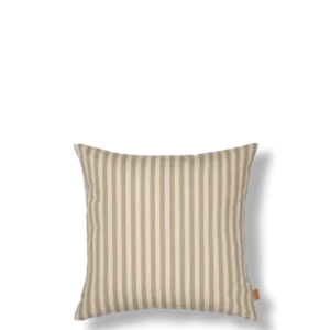 Strand Outdoor Cushion Cover in sand/off-white with vertical stripes