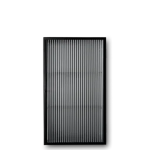 Haze Wall Cabinet in black with reeded glass door