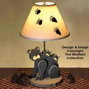 Black Bear Lamp Woodworking Plan(F)