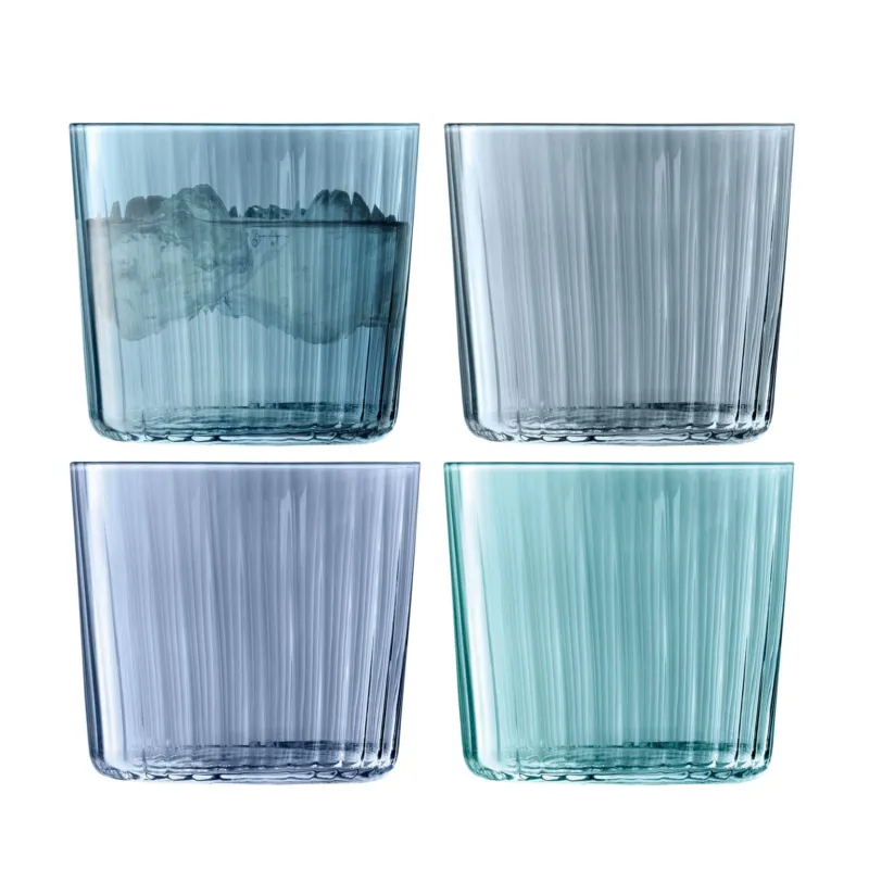 LSA | Tumbler GEMS, ozean, 310ml, 4er Set