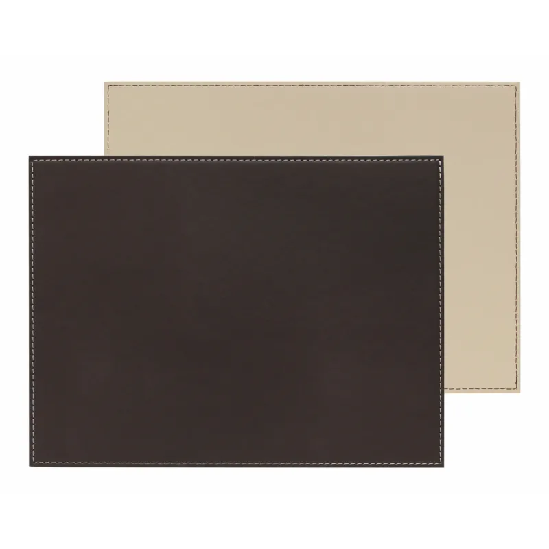 FREEFORM Platzset DUO in Schokobraun and Creme, rectangular tablecloth with matching napkins, elegant and modern table decoration
