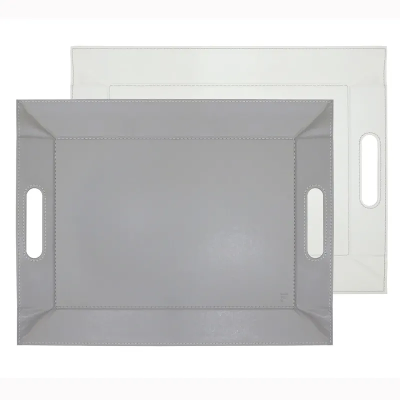 Large Freeform Wendetablett 2in1 tablet and table setting, versatile reversible tray in natural finish.