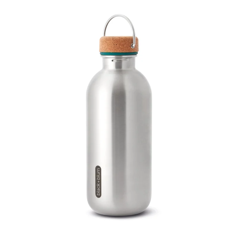 BLACK+BLUM Classic 600ml stainless steel water bottle with a sleek design and screw-top lid.