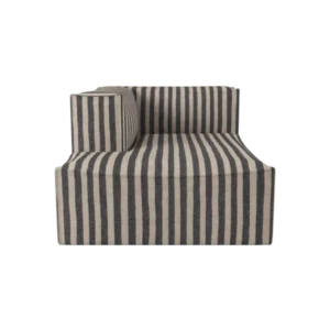 Catena Sofa Chaise Longue Left L600 in Louisiana sand/black stripes