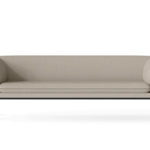 Turn Sofa 3-seater in sand with slim black legs