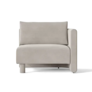 Dase Sofa Armrest Right in natural cotton linen